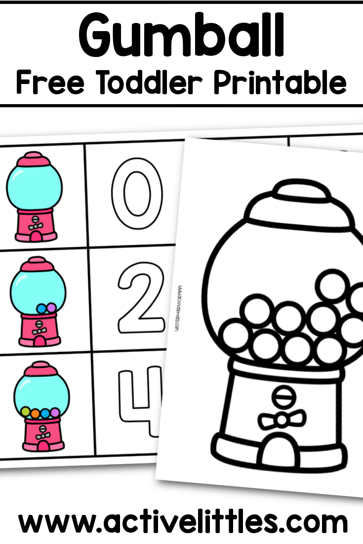 Gumball Free Printable for Preschool - Active Littles