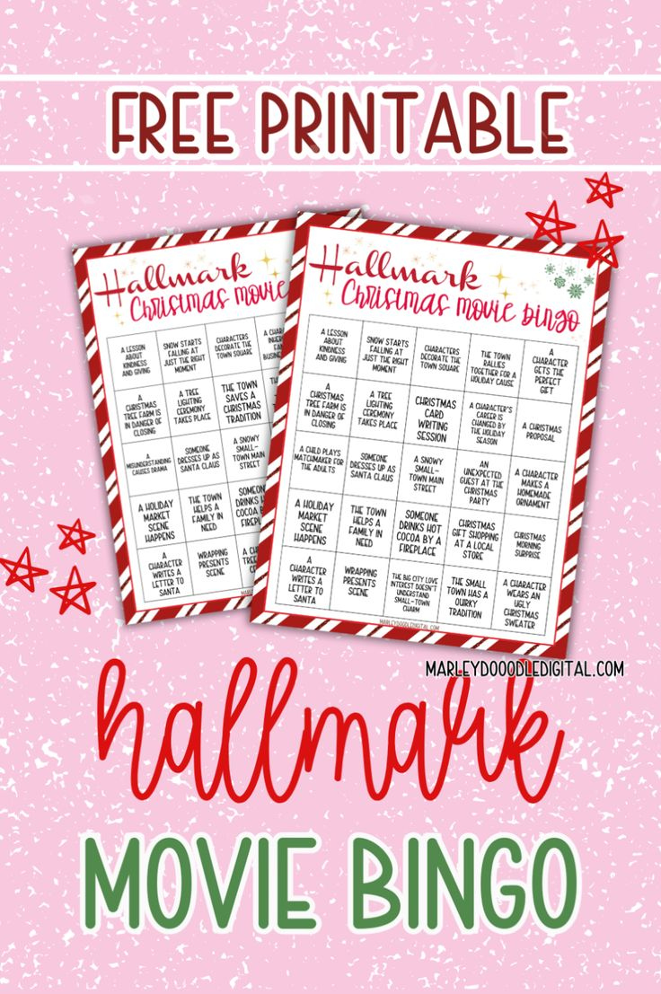 Hallmark Christmas Movie Bingo: Free Printable Cards - Kids