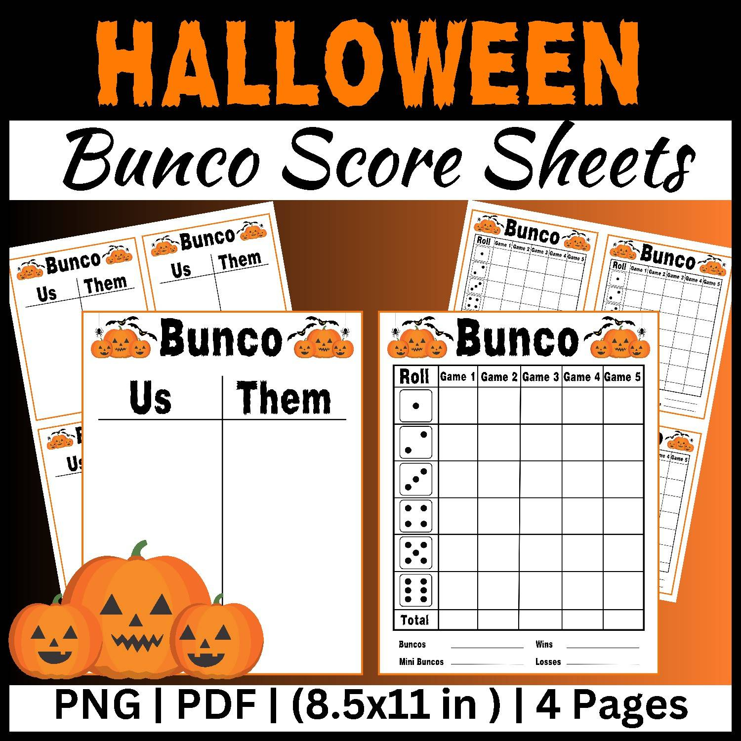 Halloween Bunco Score Sheets Fall Games Autumn Activities October Activity Halloween Bunco Score Sheets Fall Games Autumn Activities October Activity