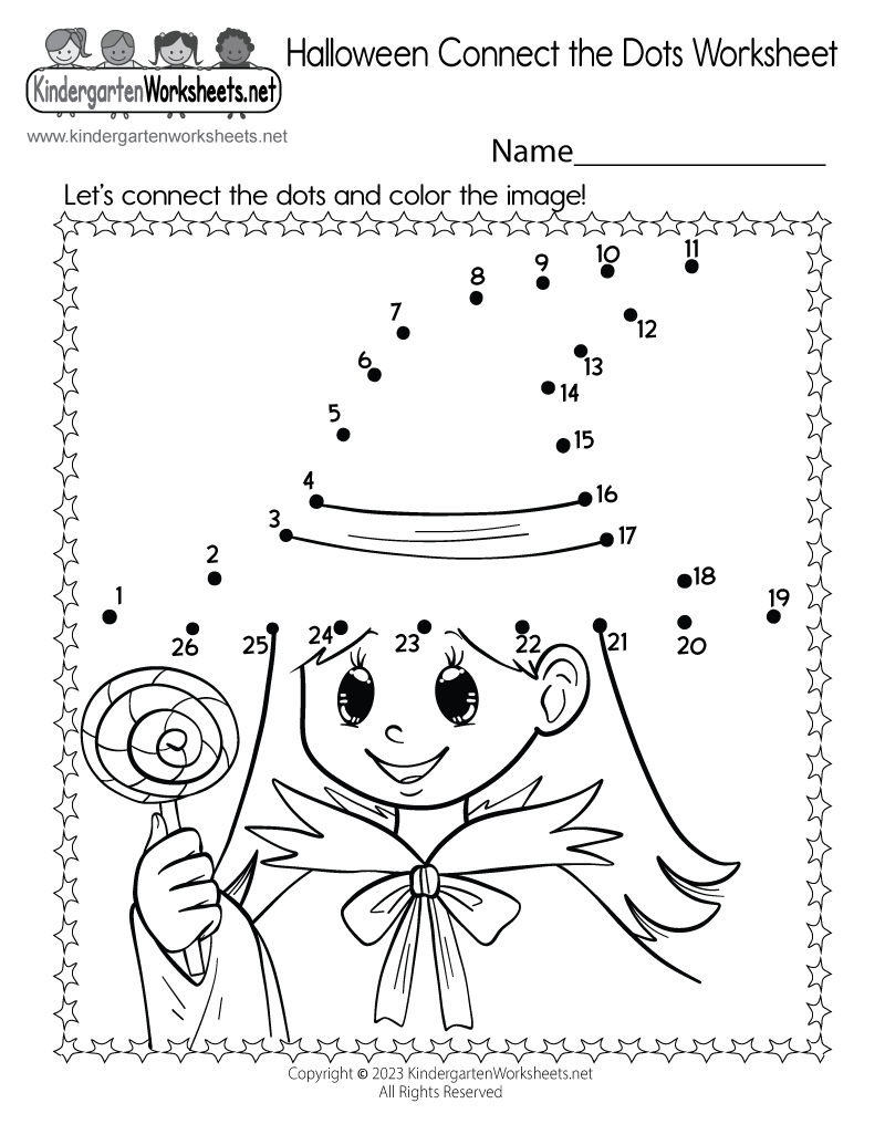 Halloween Connect the Dots Worksheet - Free Printable, Digital, & PDF