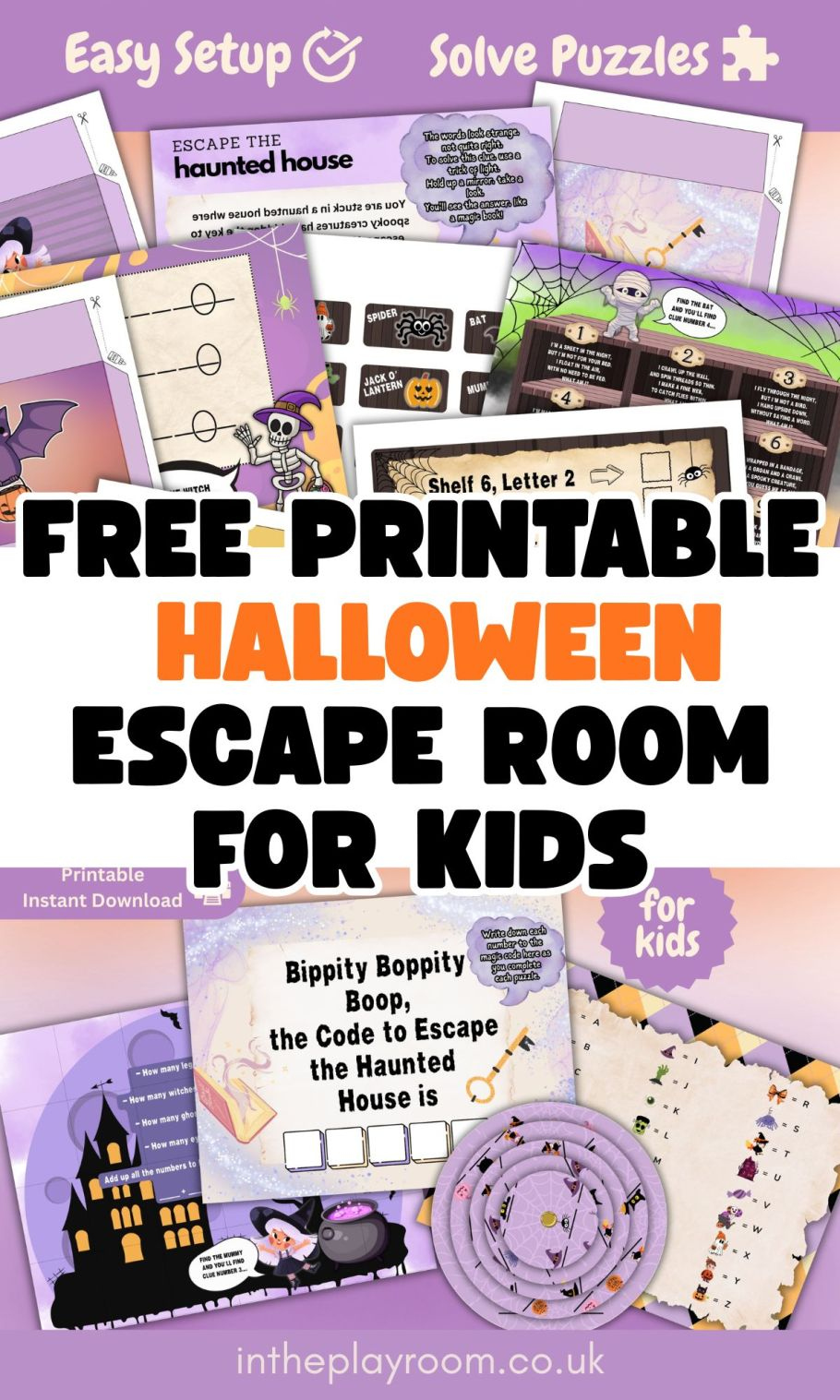 Halloween Haunted House Escape Room for Kids - In The Playroom Halloween Haunted House Escape Room for Kids - In The Playroom