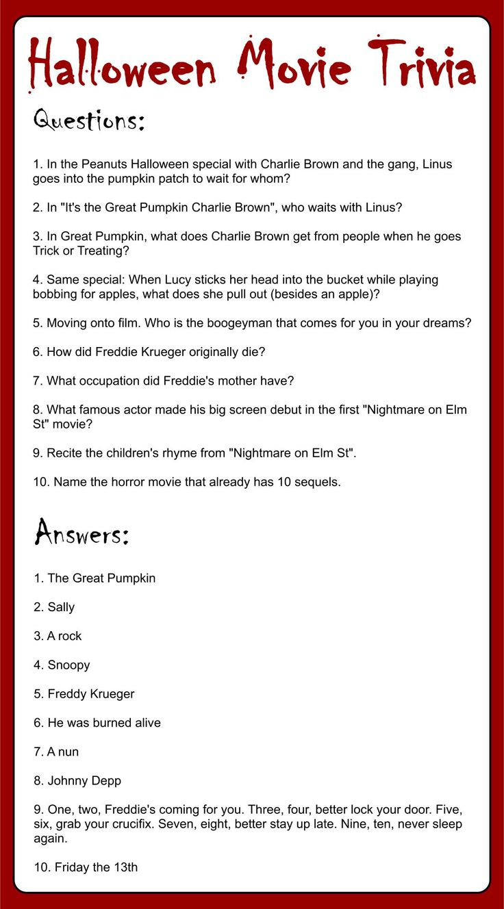 Halloween Movie Trivia - Free PDF Printables Printablee Halloween Movie Trivia - Free PDF Printables Printablee