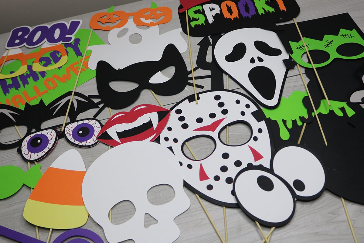 Halloween Photo Booth Props Free Printable & SVG Cut File