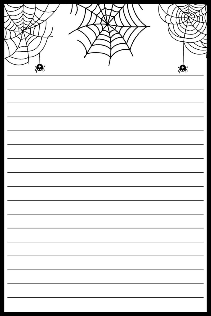 Halloween Writing Paper Template -  Free PDF Printables  Printablee