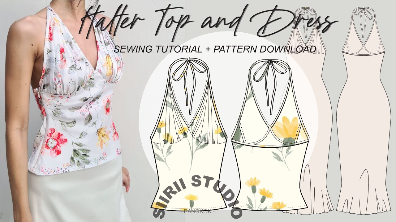 Halter Top Sewing Tutorial + Pattern download Halter Top Sewing Tutorial + Pattern download