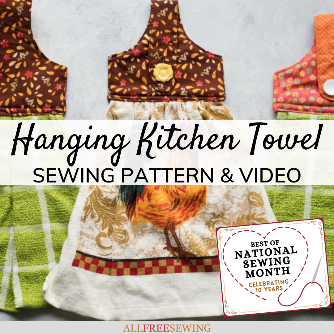 Hanging Kitchen Towel Pattern (+ Video)  AllFreeSewing