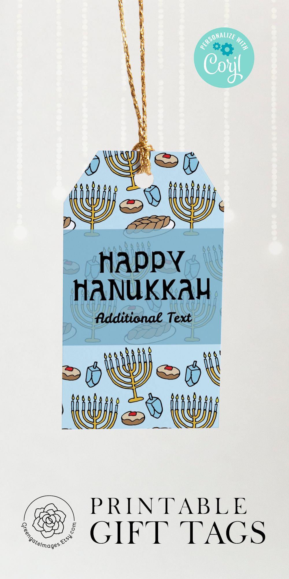 Hanukkah Gift Tags Printable - Printable Party Favors Hanukkah Gift Tags Printable - Printable Party Favors