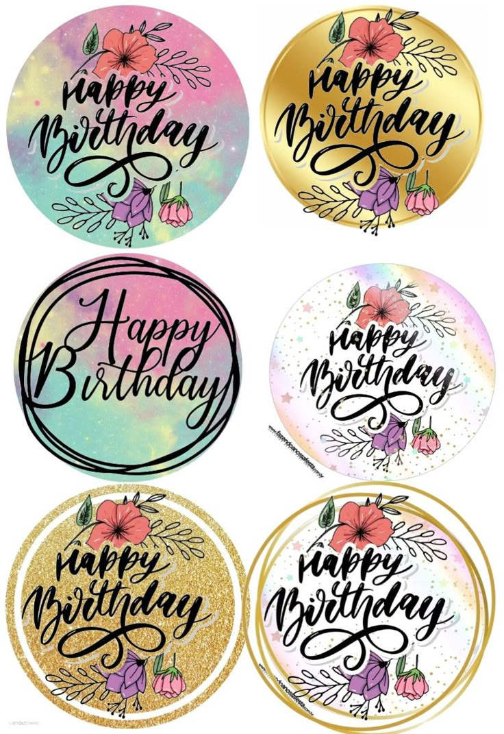 Happy Birthday Cake Topper Printable