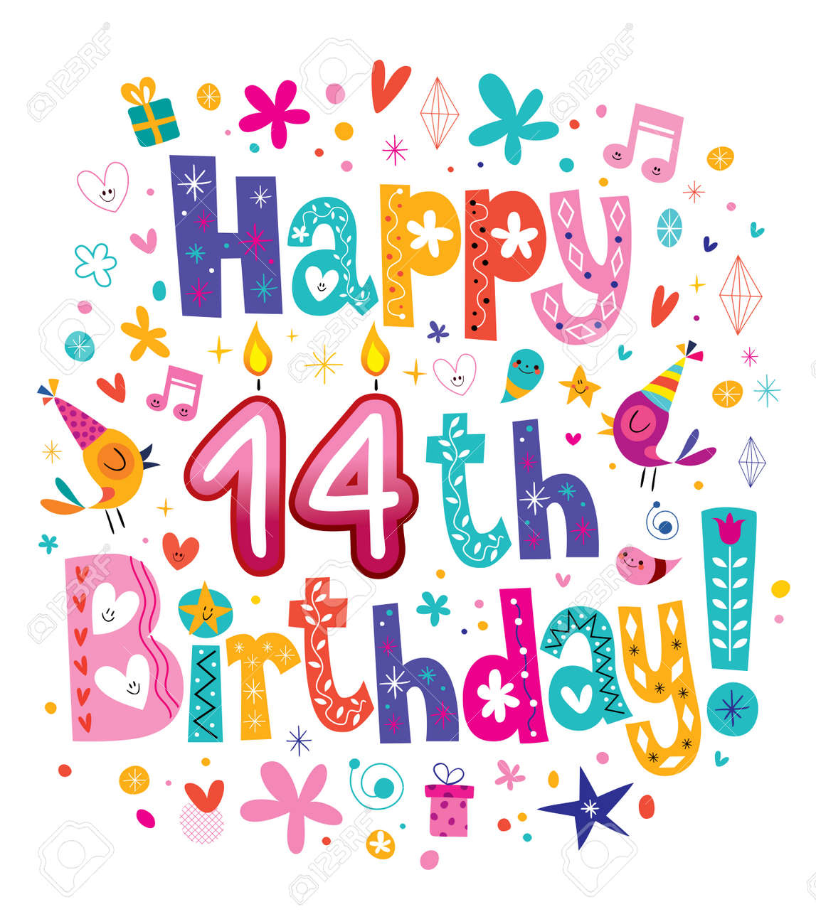 Happy th Birthday Kids Greeting Card Royalty Free SVG, Cliparts Happy th Birthday Kids Greeting Card Royalty Free SVG, Cliparts