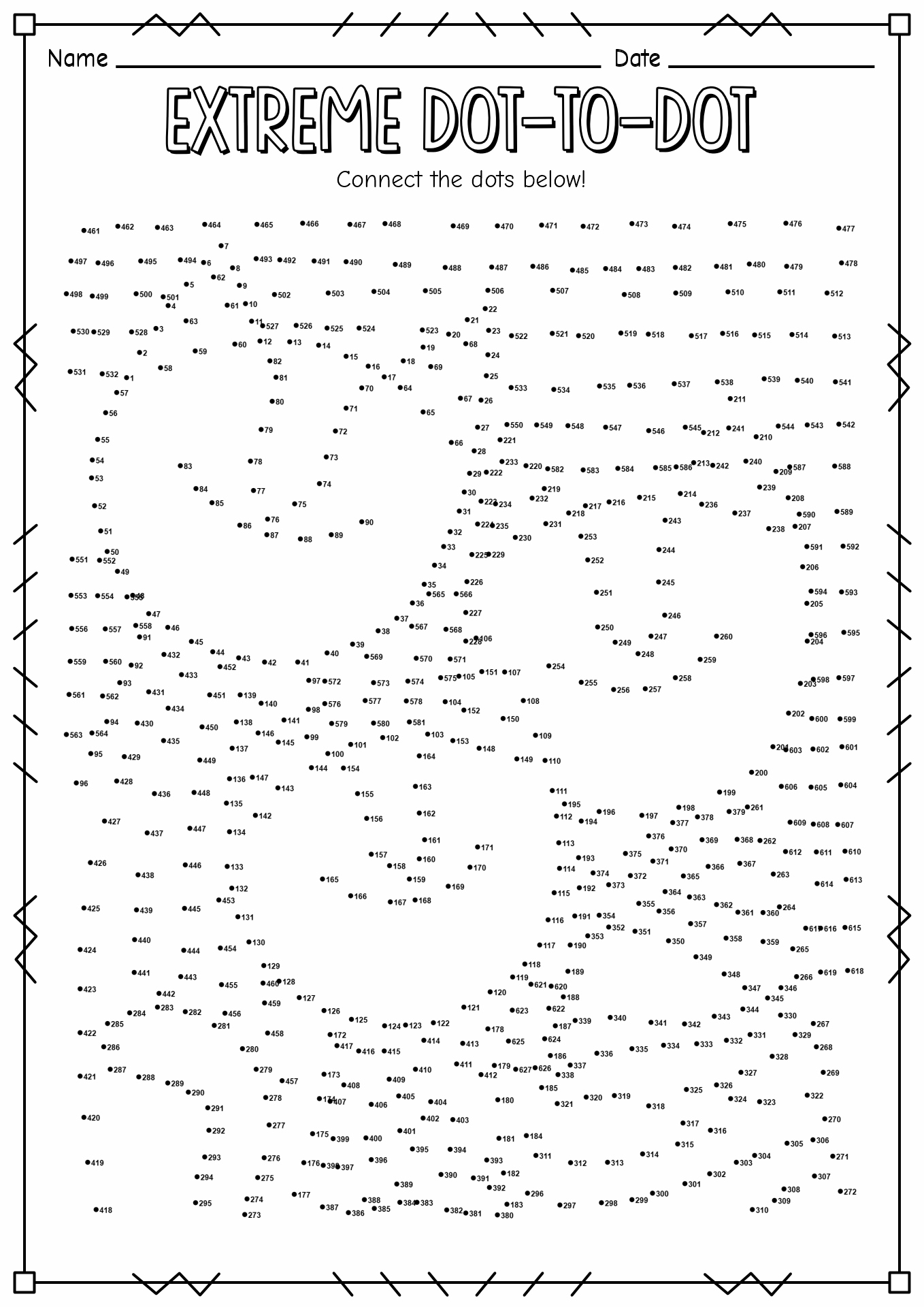 Hard Dot To Dot Worksheets - Free PDF at worksheeto