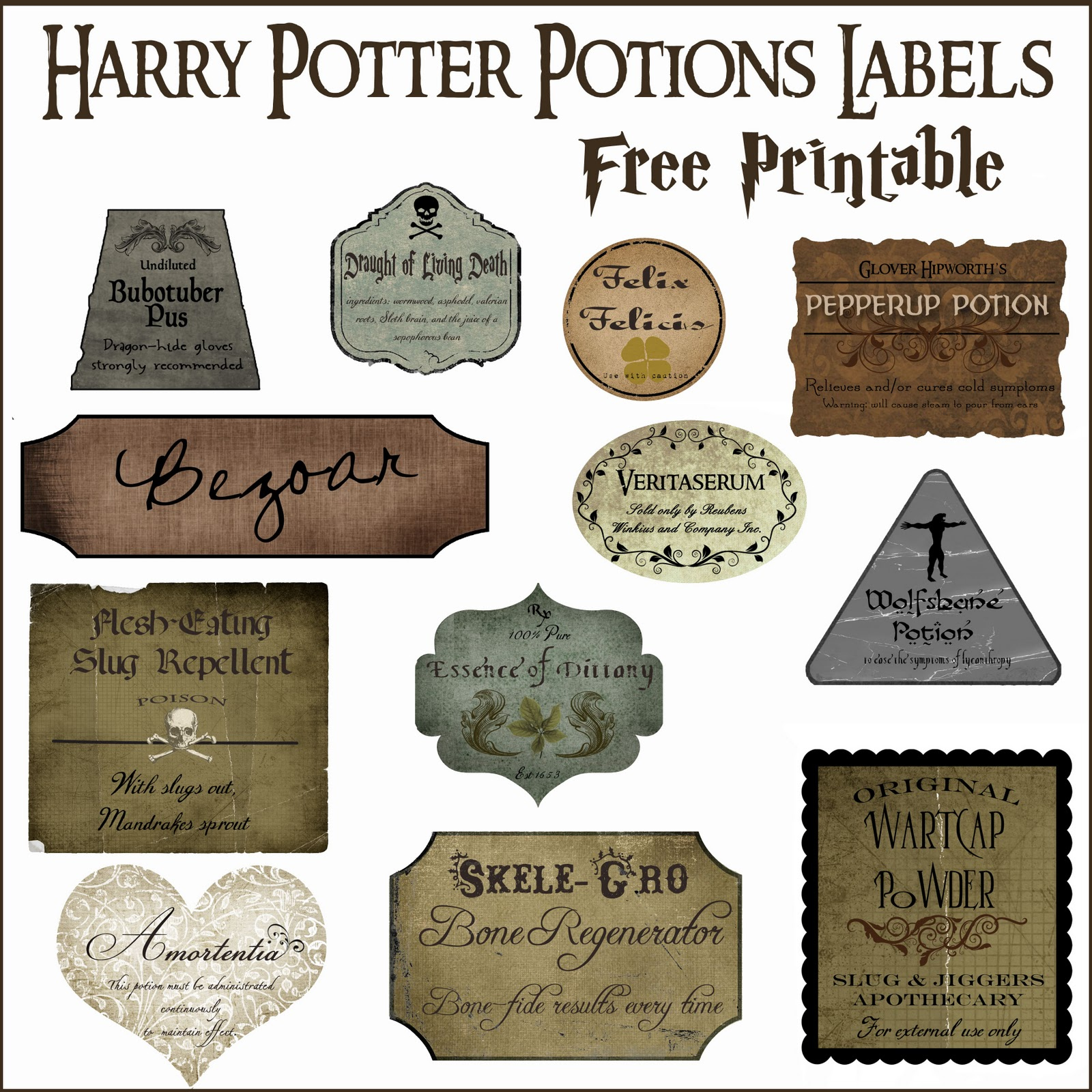Harry Potter Birthday parties - Printables - Papier Bonbon