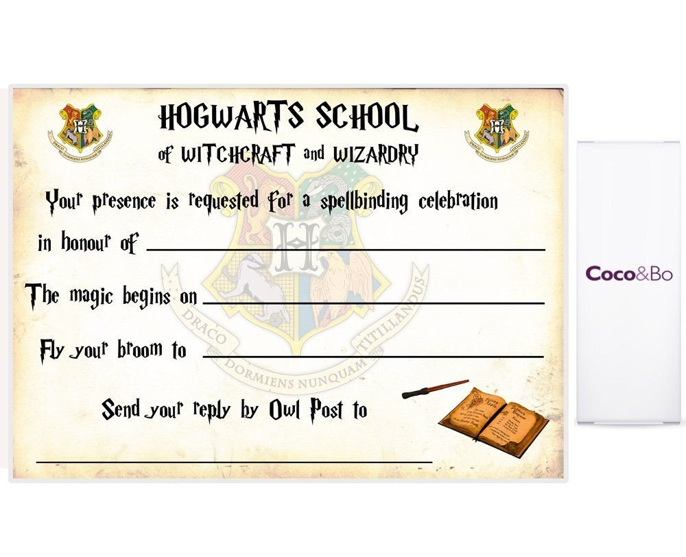 Harry potter party invitations ideas  harry potter party