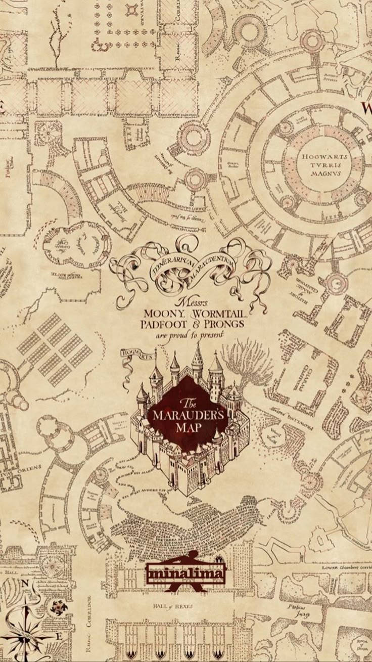 Harry Potter phone background - the marauders map  Harry potter