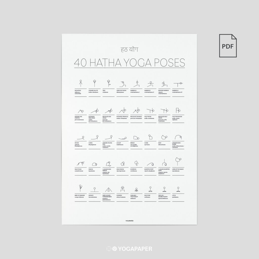 Hatha Yoga Poses - Yoga Paper