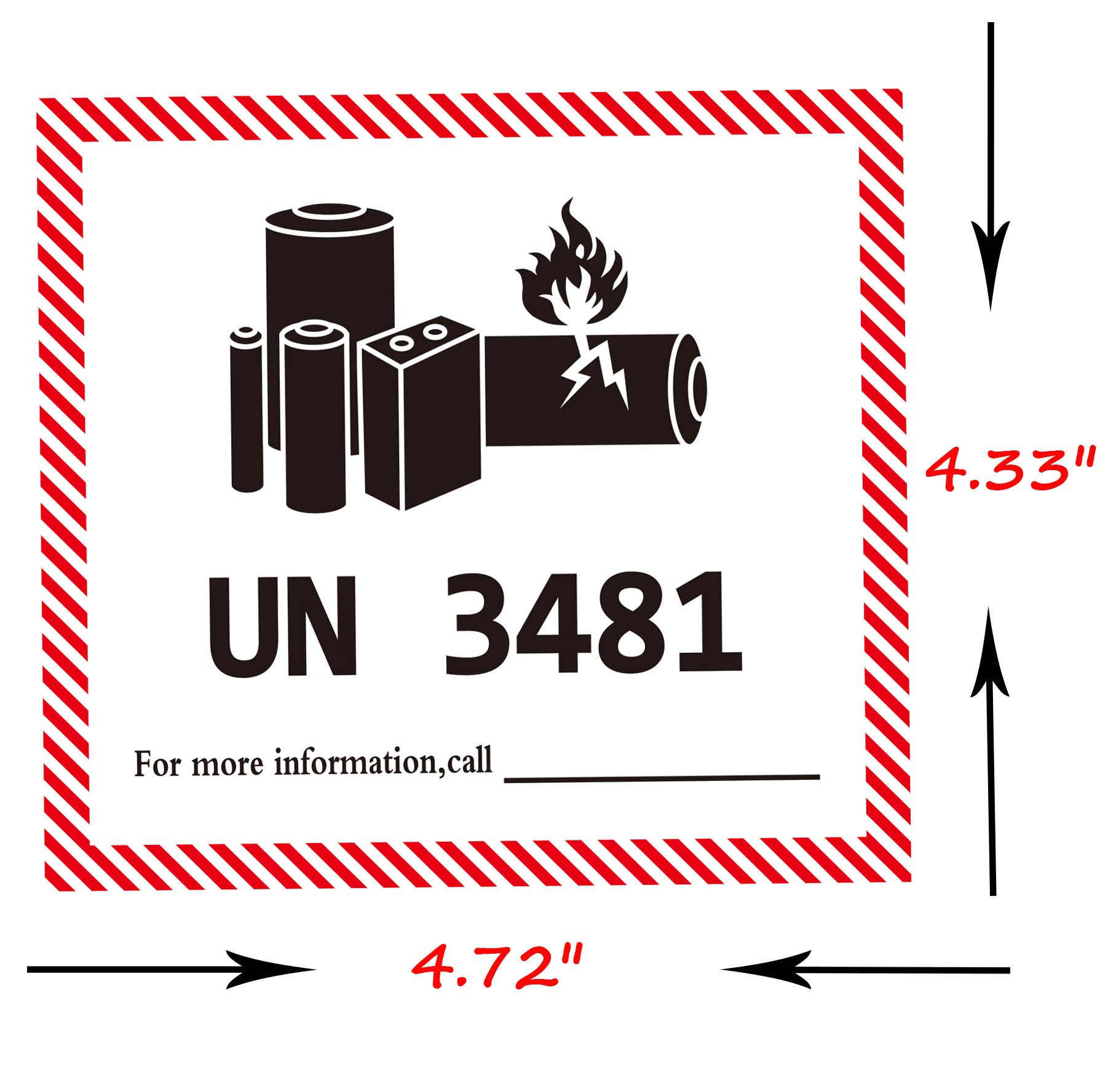 Hazard Warning Labels UN Lithium Battery Warning Labels - Hazard Warning Labels UN Lithium Battery Warning Labels -