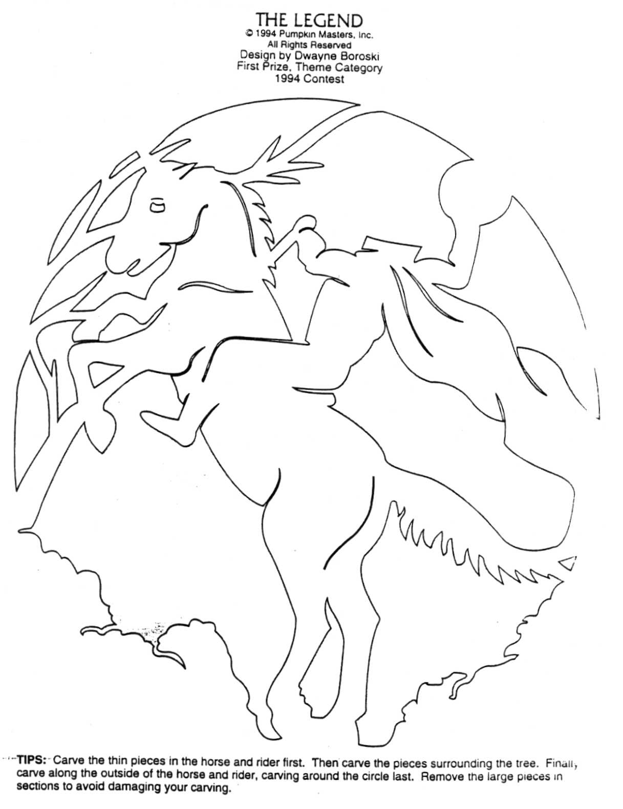 Headless Horseman (Free Pumpkin Stencil - Pumpkin Pattern Headless Horseman (Free Pumpkin Stencil - Pumpkin Pattern
