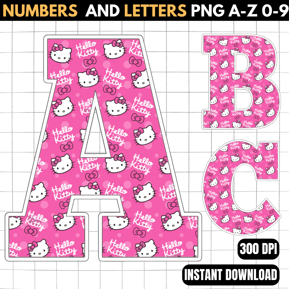 Hello Kitty Alphabet Letters png - MR ALPHABETS
