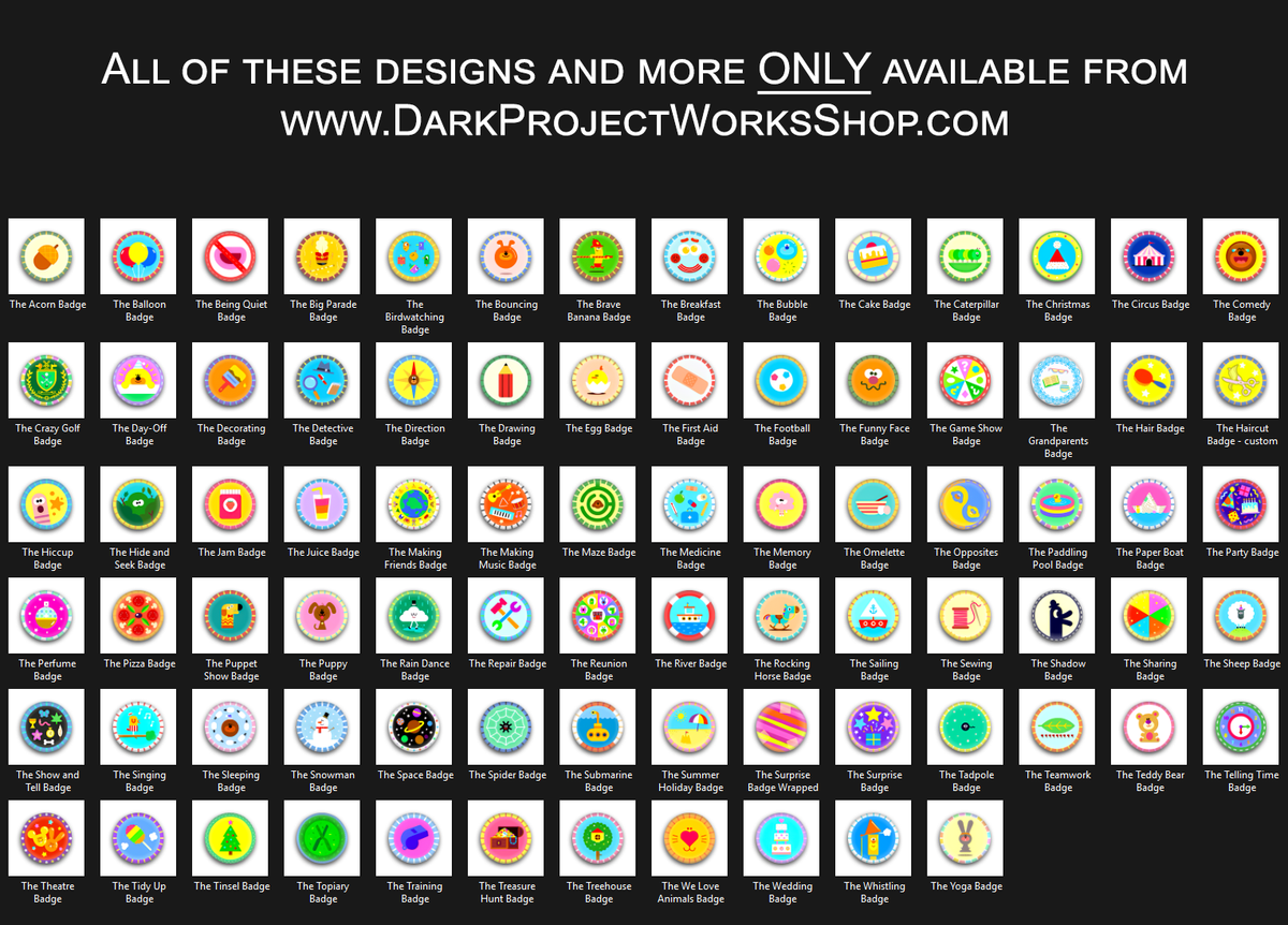 Hey Duggee button badges - New Home Crafted - x 2mm