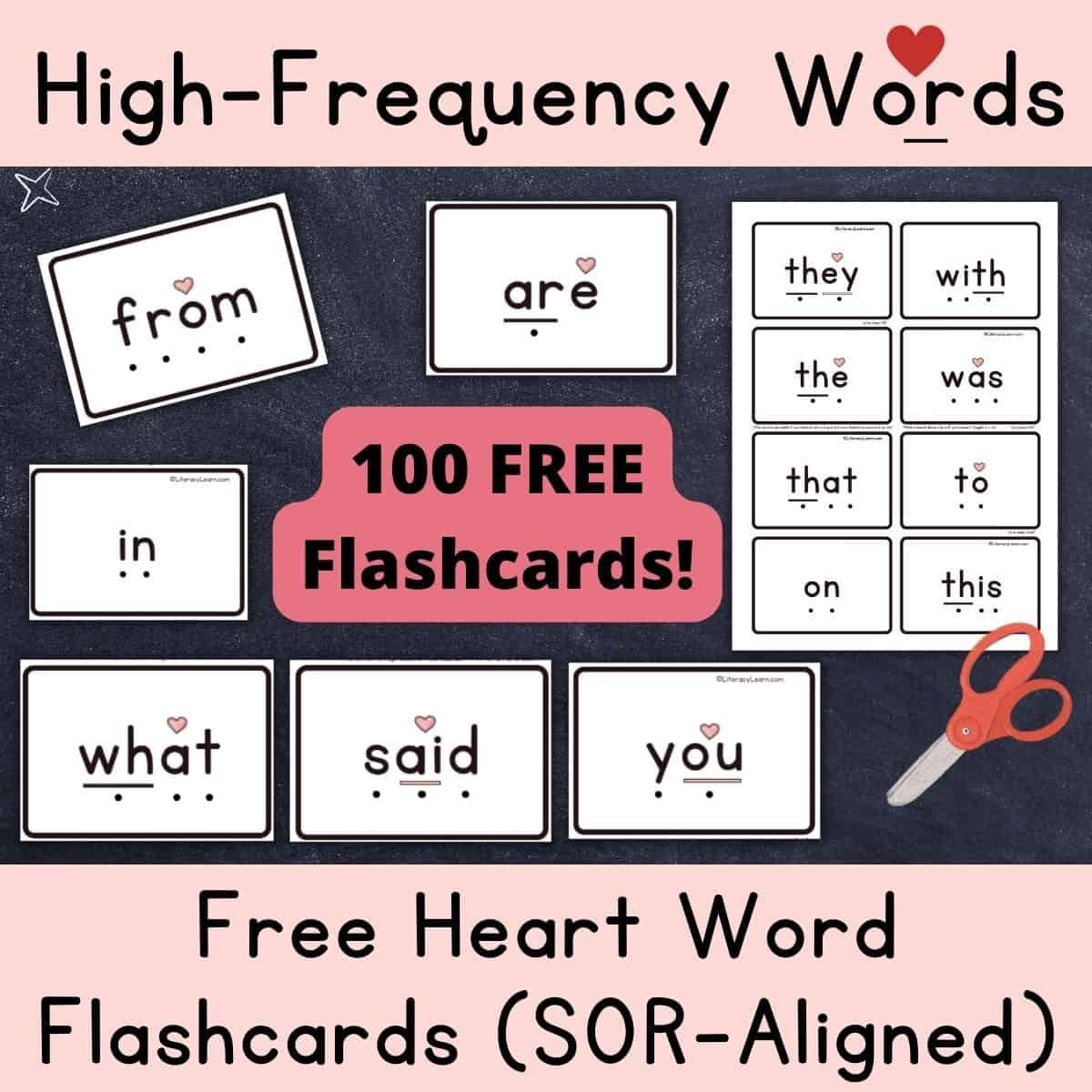 High-Frequency Words: FREE Flashcards (SOR-aligned) - Literacy