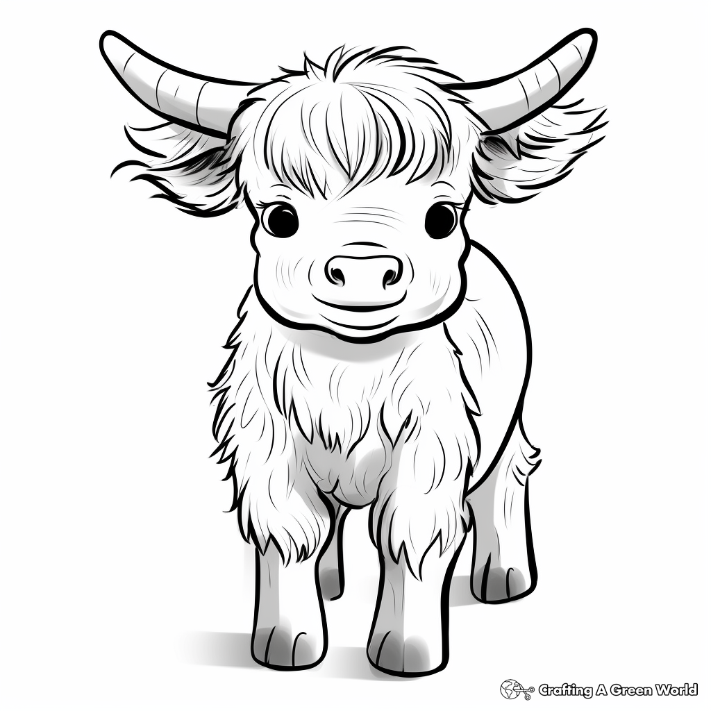 Highland Cow Coloring Pages - Free & Printable!