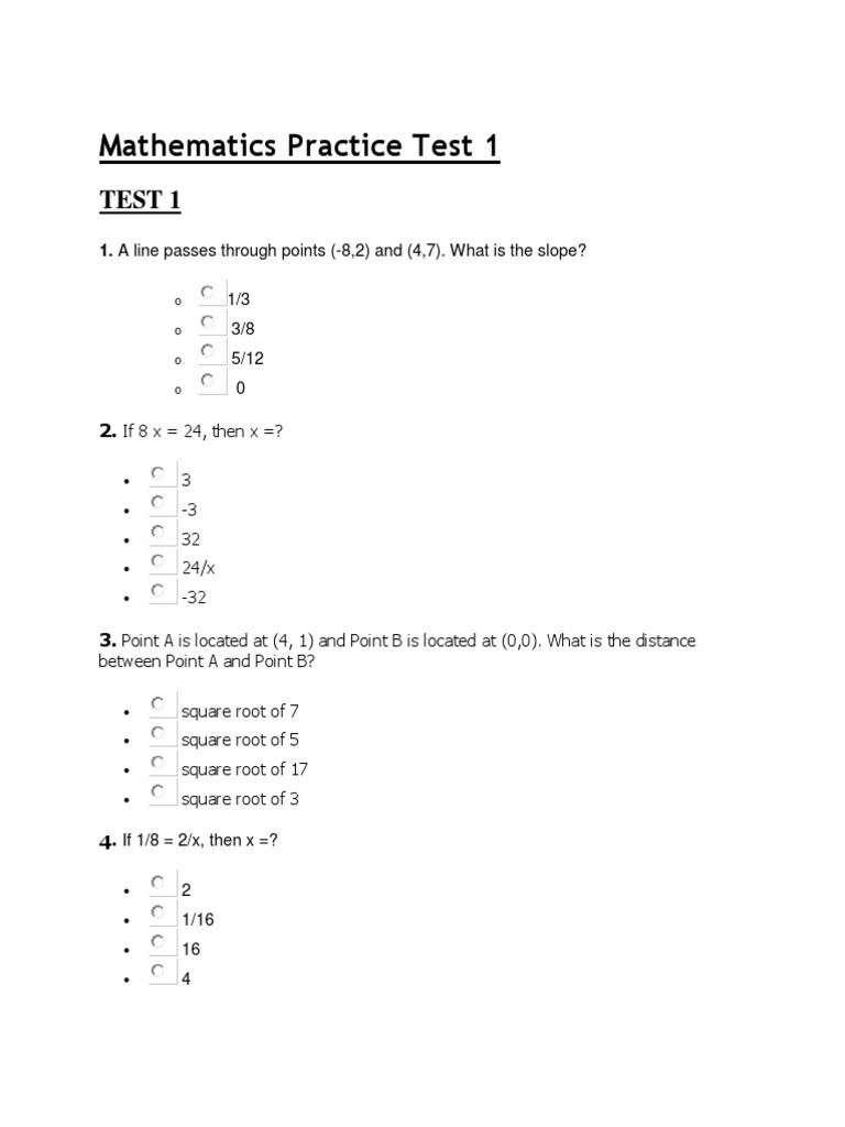 Hiset Exam Practice PDF Pint Teaching Mathematics Hiset Exam Practice PDF Pint Teaching Mathematics