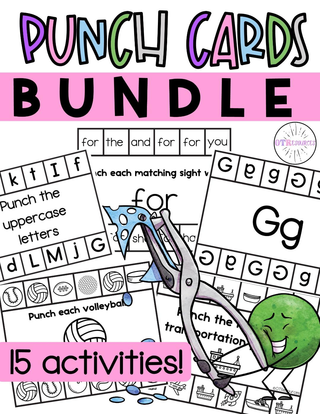 Hole Punch Activity Free Printable - Your Therapy Source