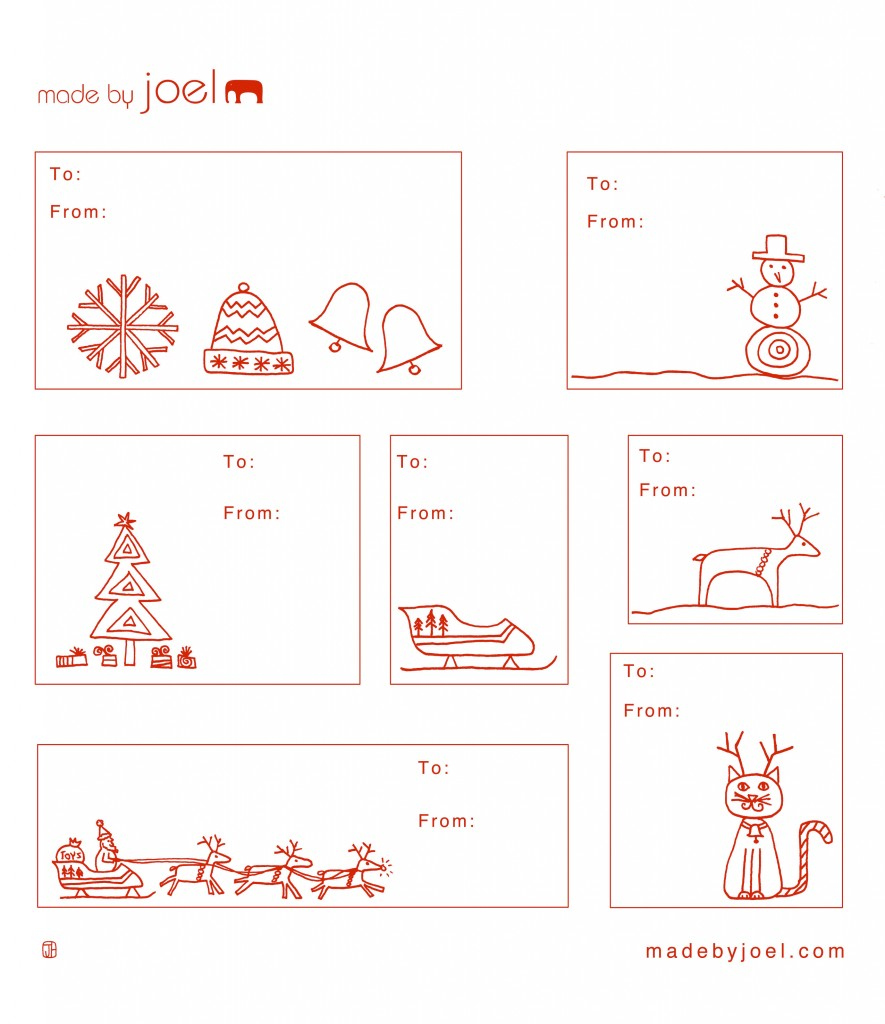 Holiday Gift Tag Templates – Made by Joel