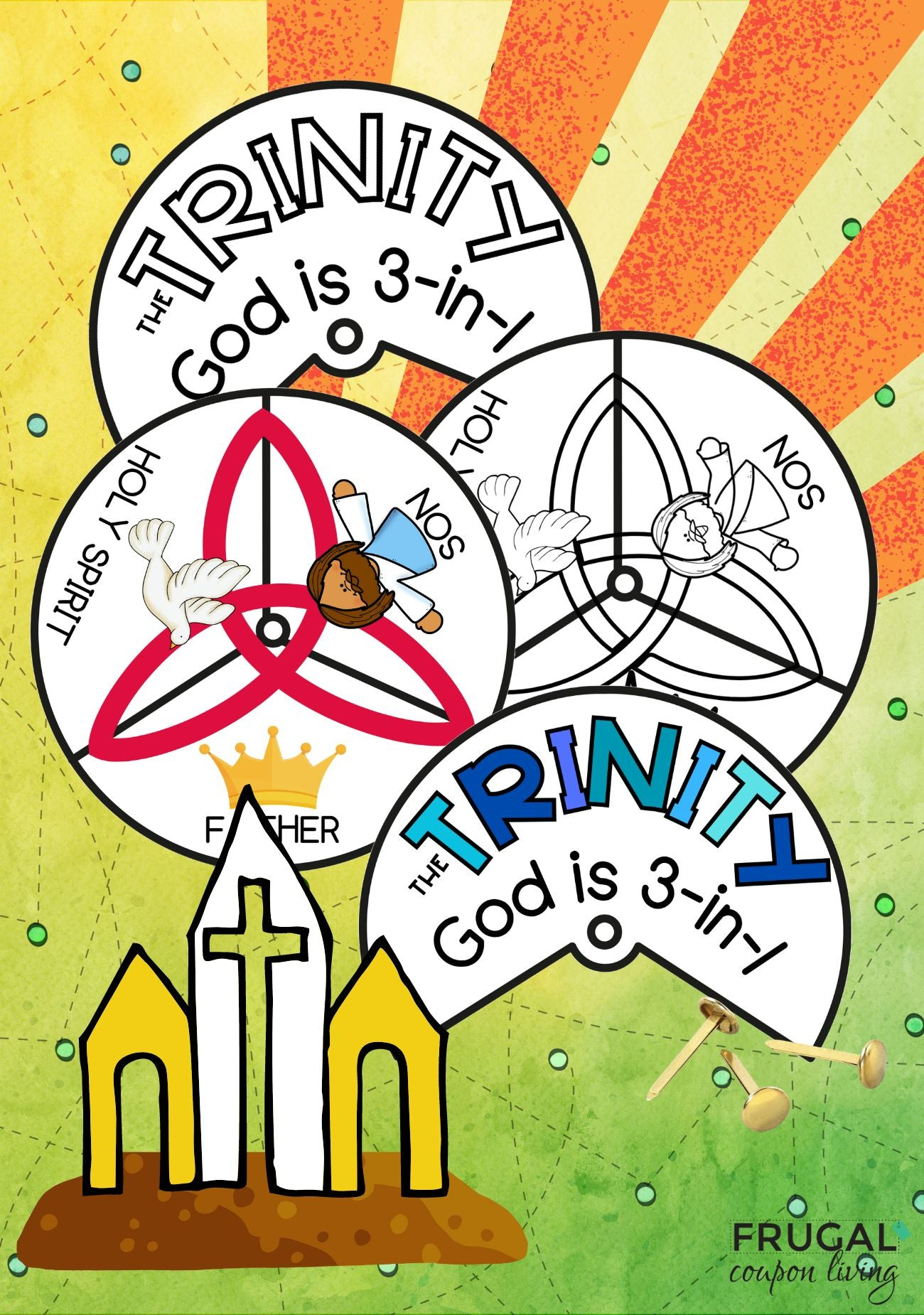 Holy Trinity Coloring Wheel - Father, Son, the Holy Spirit Holy Trinity Coloring Wheel - Father, Son, the Holy Spirit