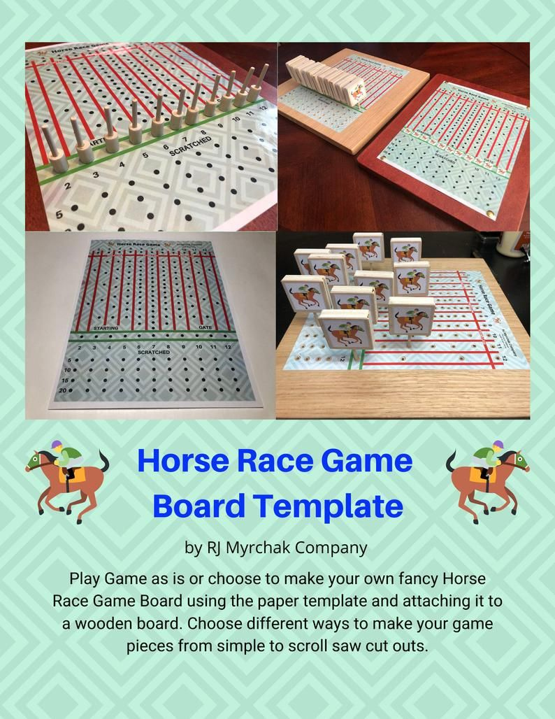 Horse Racing Dice Game Digital Download - Etsy