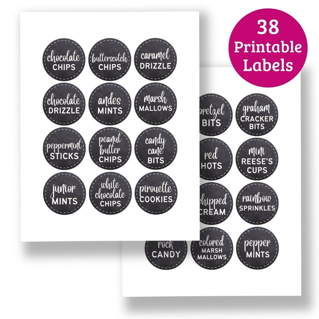 Hot Cocoa Bar Labels -  Different Printable Labels!