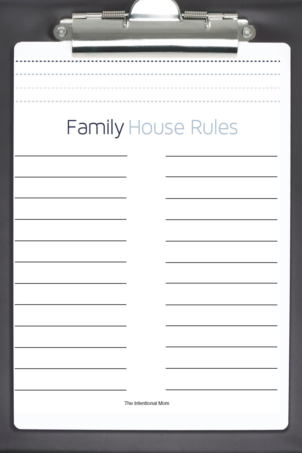 Household Rules Free Template - The Intentional Mom Household Rules Free Template - The Intentional Mom