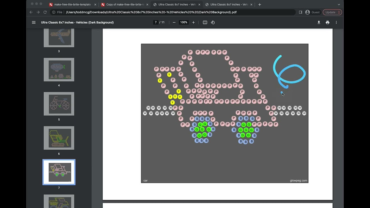 How to make lite brite templates for free