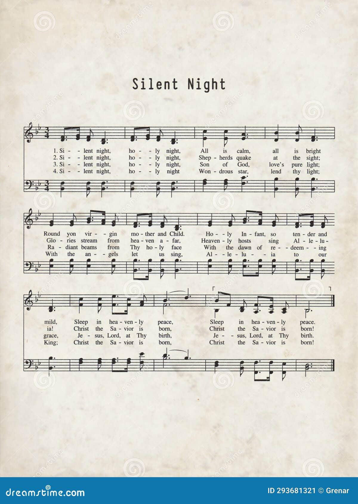 Hymn  Silent Night editorial photo