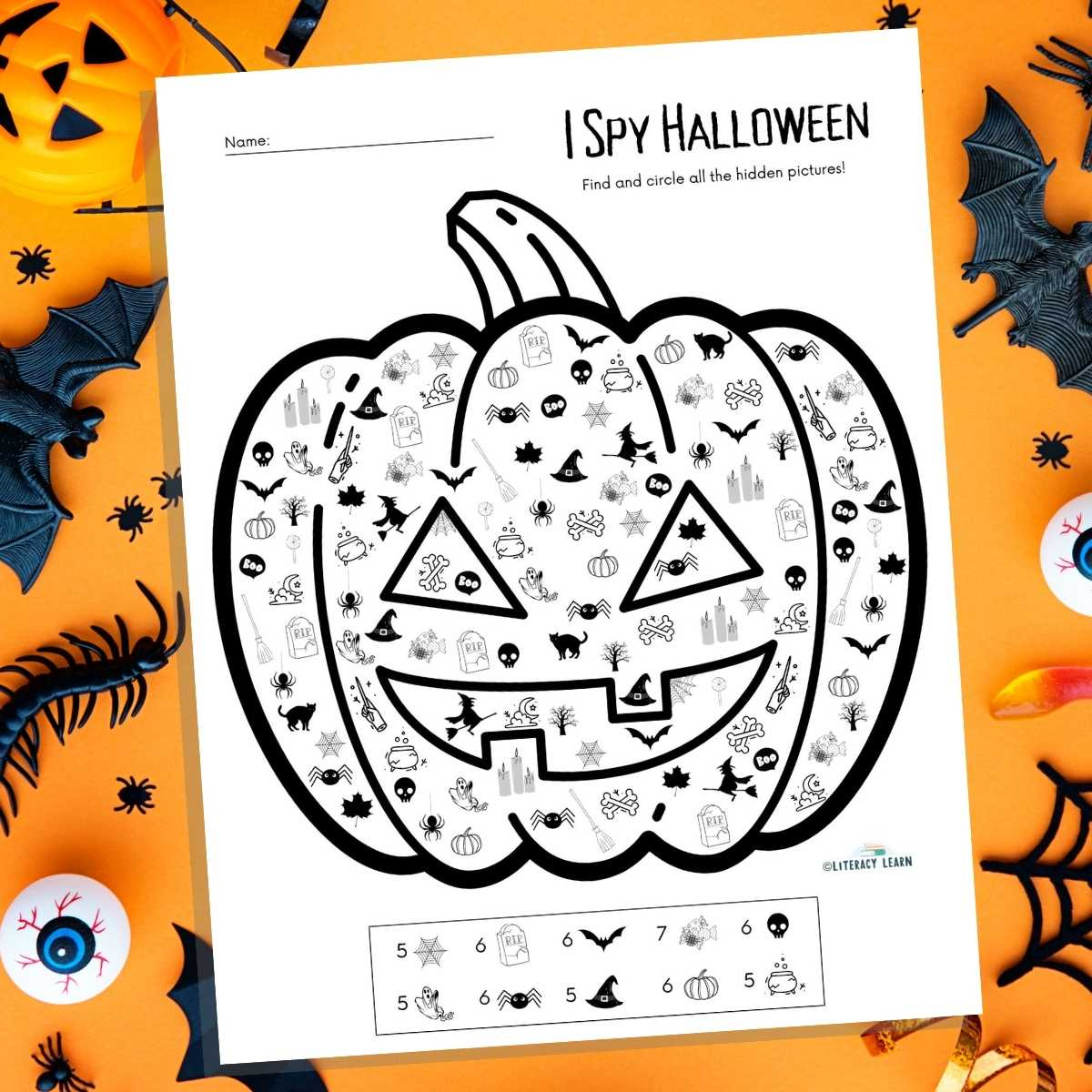 I Spy Halloween Activity Sheet - Free Printable! - Literacy Learn I Spy Halloween Activity Sheet - Free Printable! - Literacy Learn