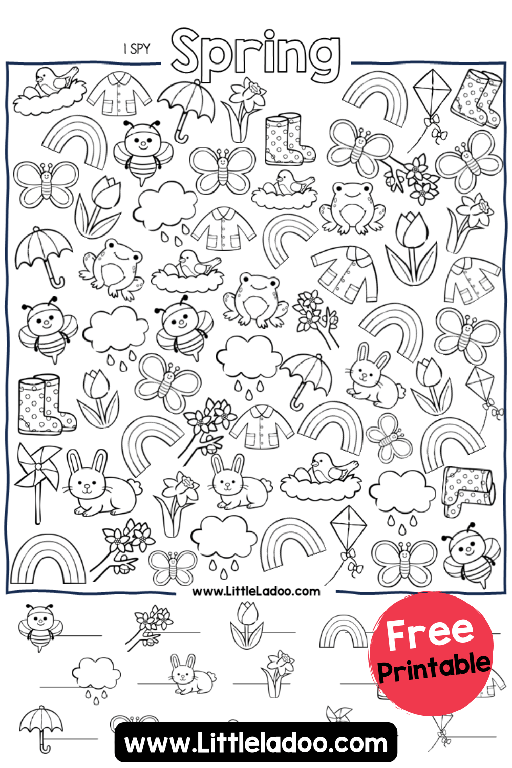 I Spy Spring Free Printable