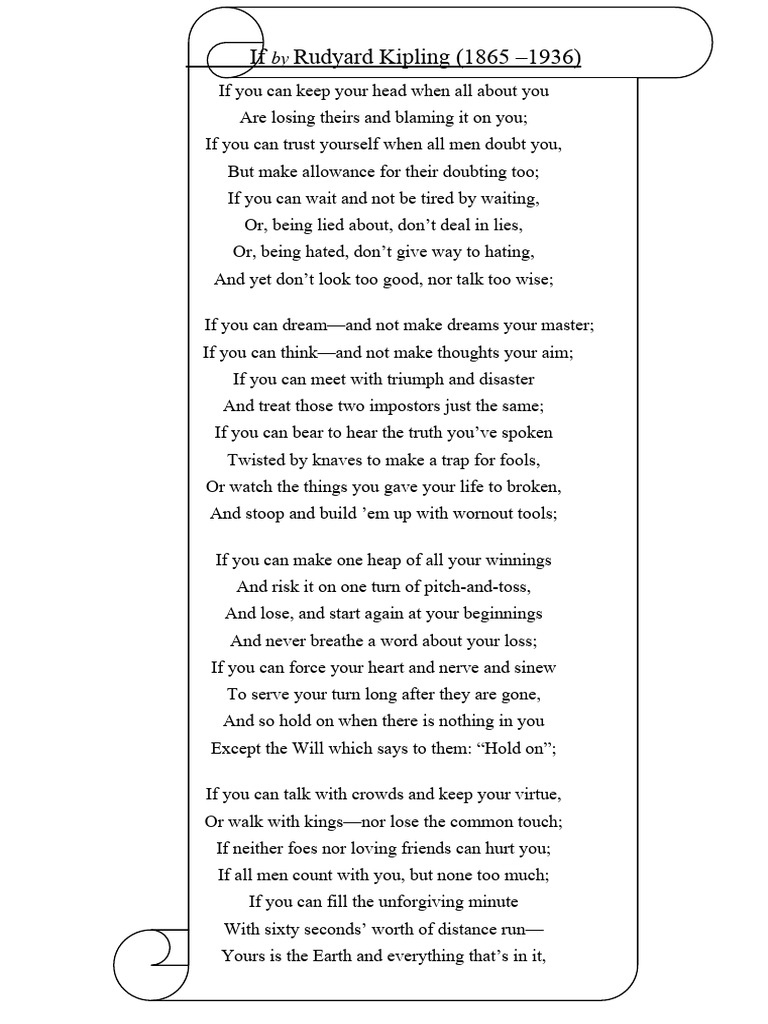 If by Rudyard Kipling  PDF