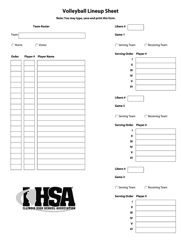 IL IHSA Volleyball Lineup Sheet Form - Fill Online, Printable IL IHSA Volleyball Lineup Sheet Form - Fill Online, Printable