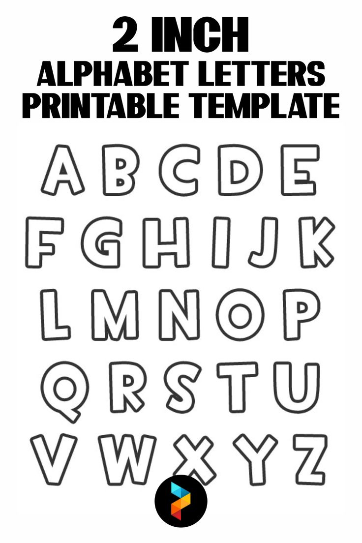 Inch Alphabet Letters Printable Template