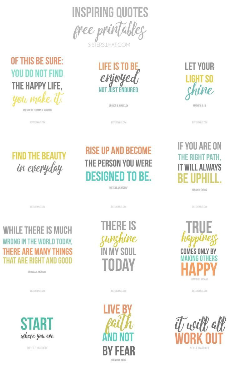 Inspirational Quotes Free Printables