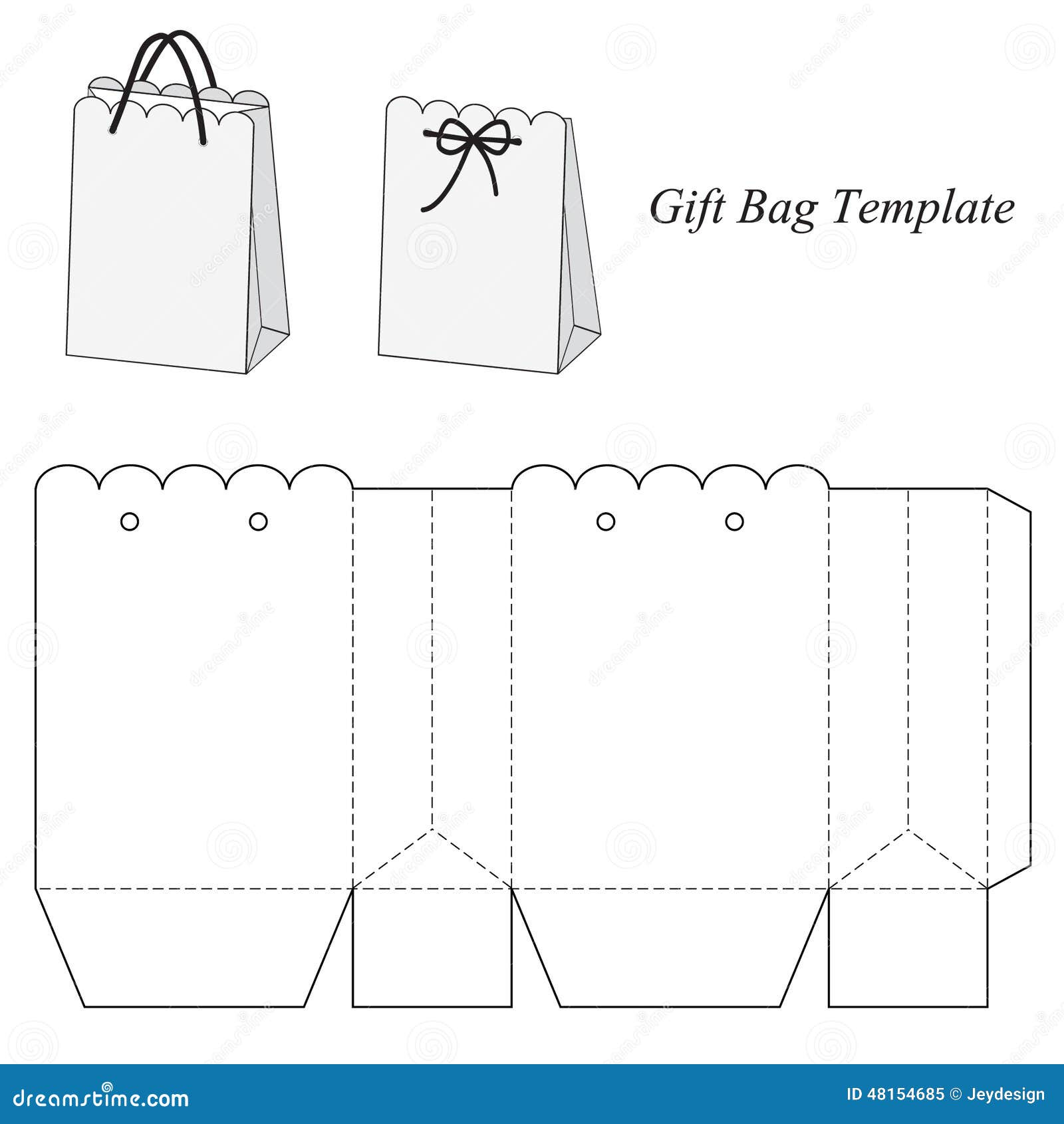 Interesting Gift Bag Template Stock Vector - Illustration of Interesting Gift Bag Template Stock Vector - Illustration of