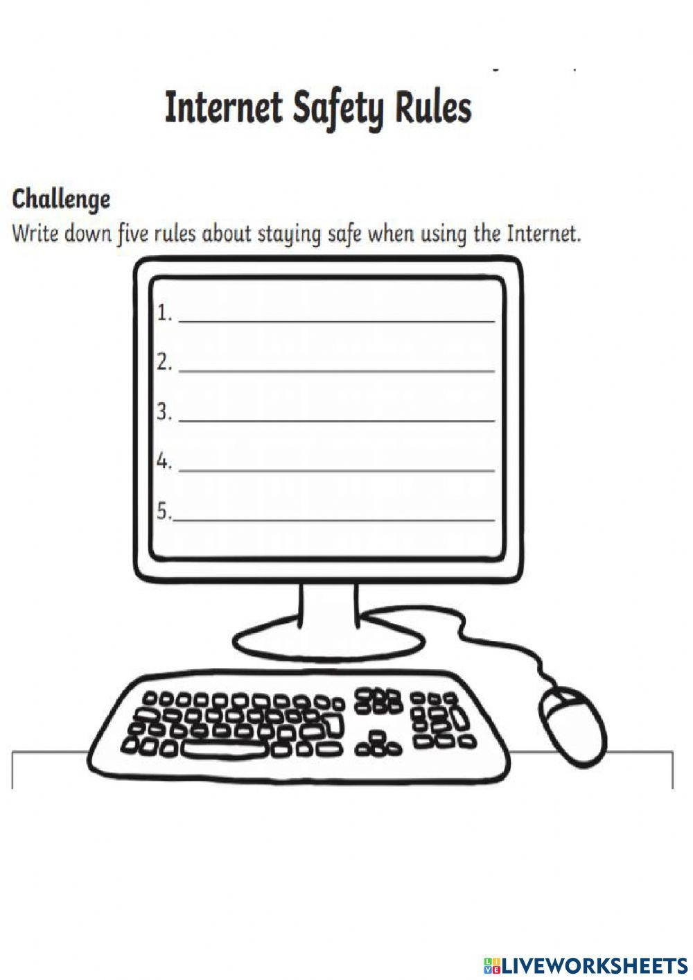 Internet safety Free Interactive Worksheets Internet safety Free Interactive Worksheets