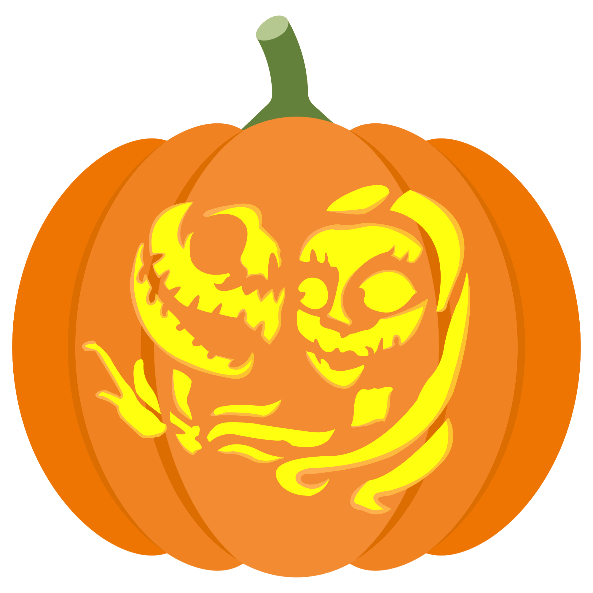 Jack and Sally from Nightmare Before Christmas Pumpkin Stencil
