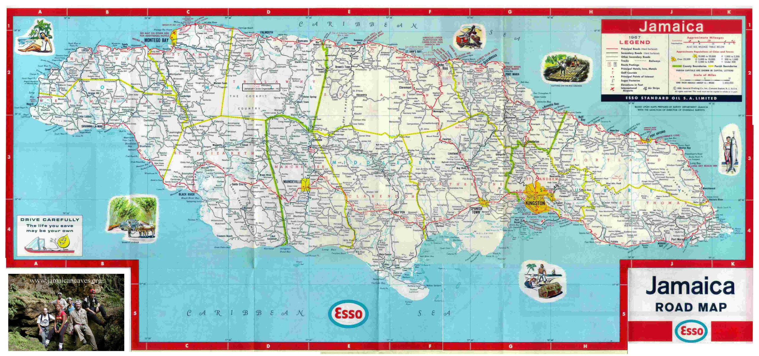 Jamaica Road Map, Free Jamaican Road Maps Online
