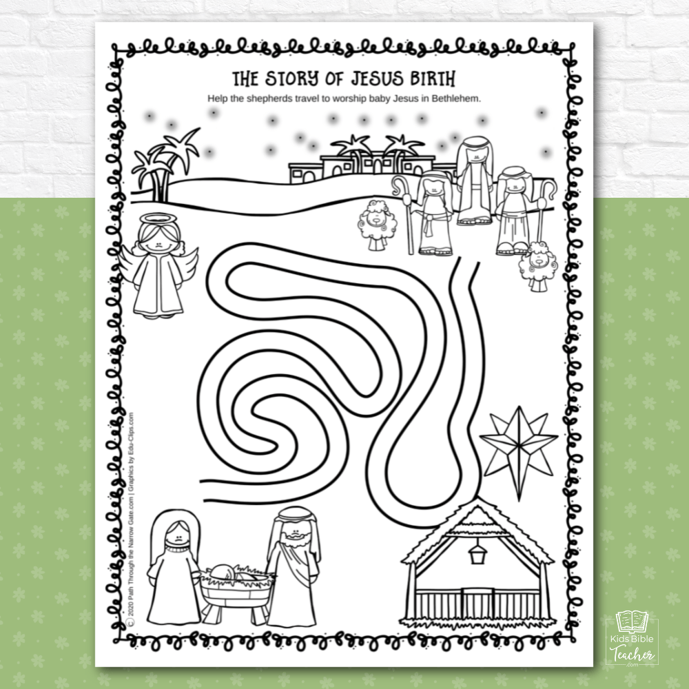 Jesus Birth Activity Pages - Kids Bible Teacher Jesus Birth Activity Pages - Kids Bible Teacher