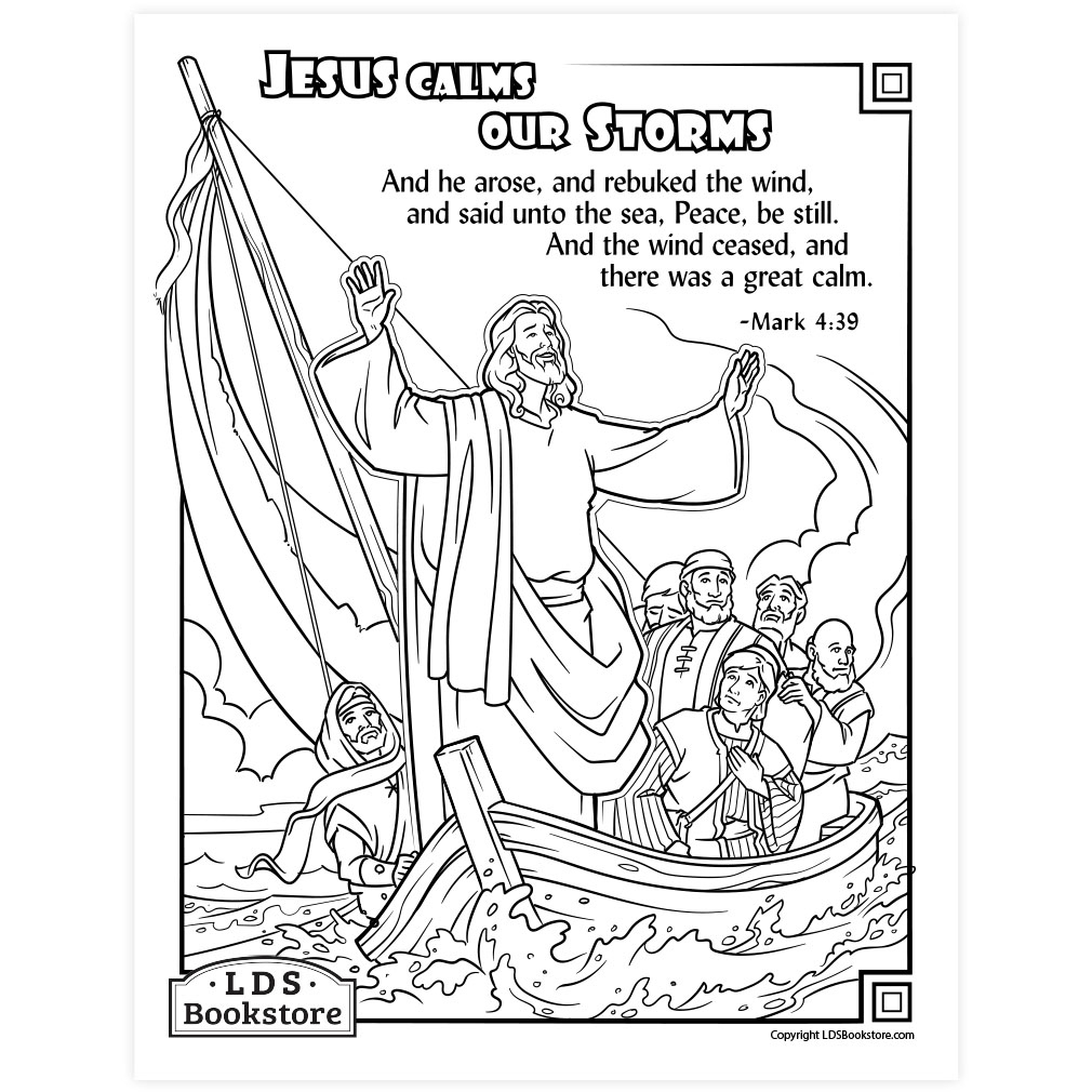 Jesus Calms Our Storms Coloring Page - Printable Jesus Calms Our Storms Coloring Page - Printable