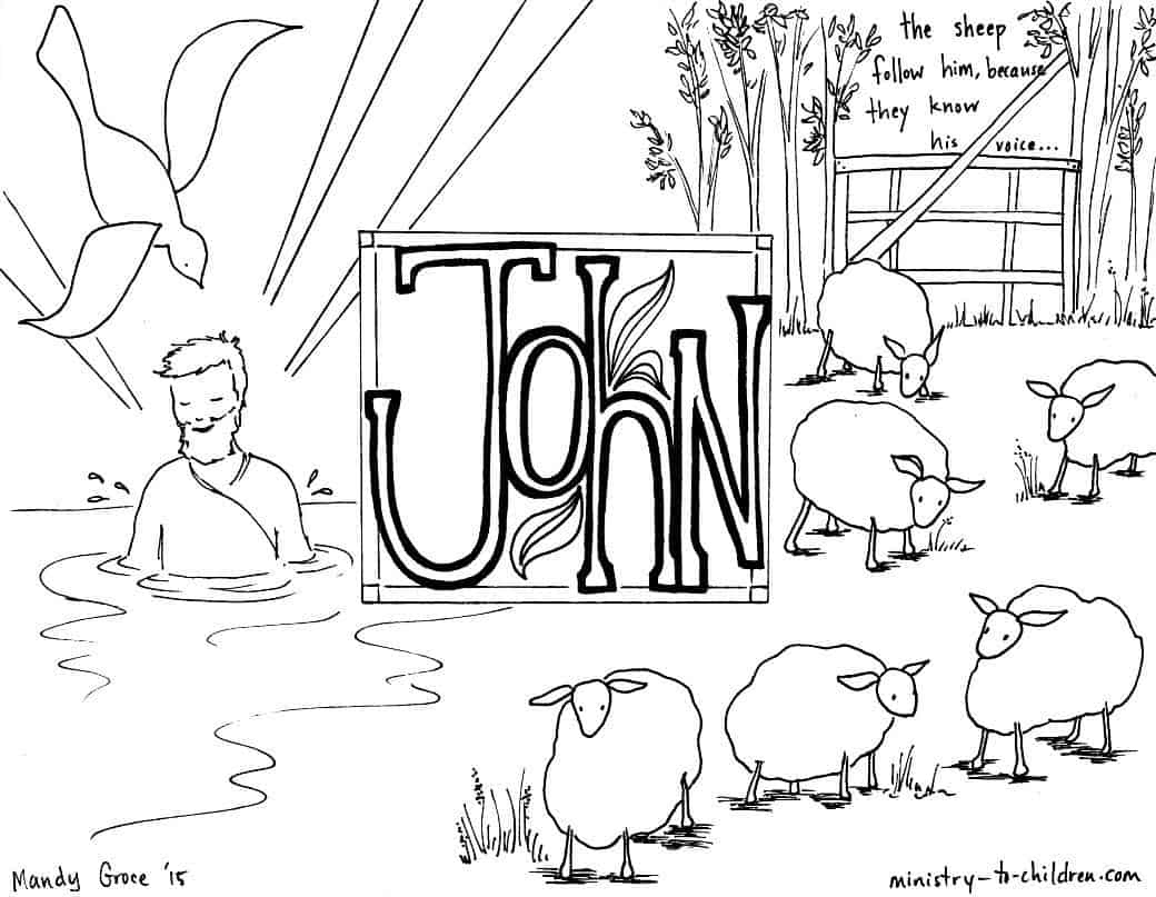 John" Bible Book Coloring Page - Ministry To Children
