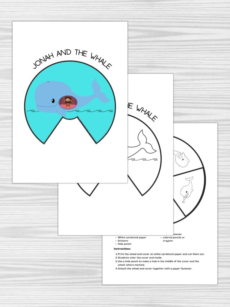 Jonah Whale Printable Craft Jonah And The Whale Crafts For