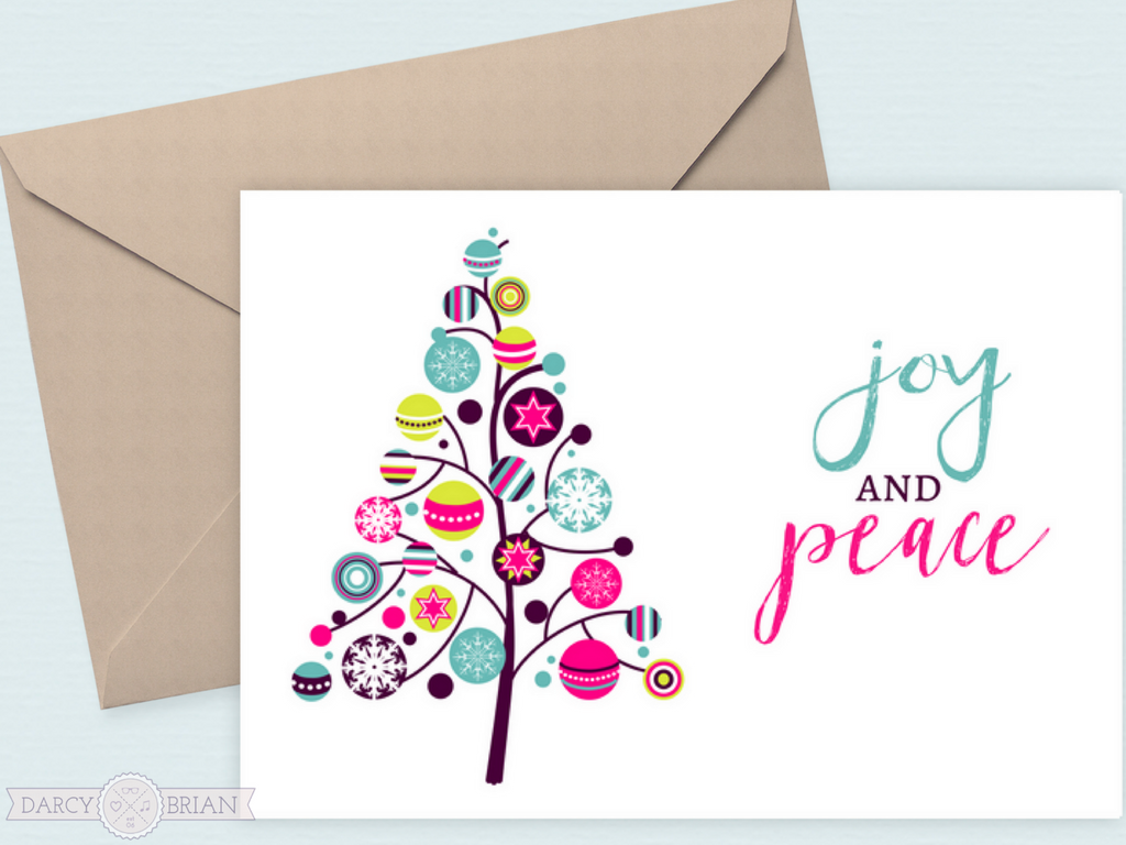 Joy and Peace Free Printable Holiday Cards Joy and Peace Free Printable Holiday Cards