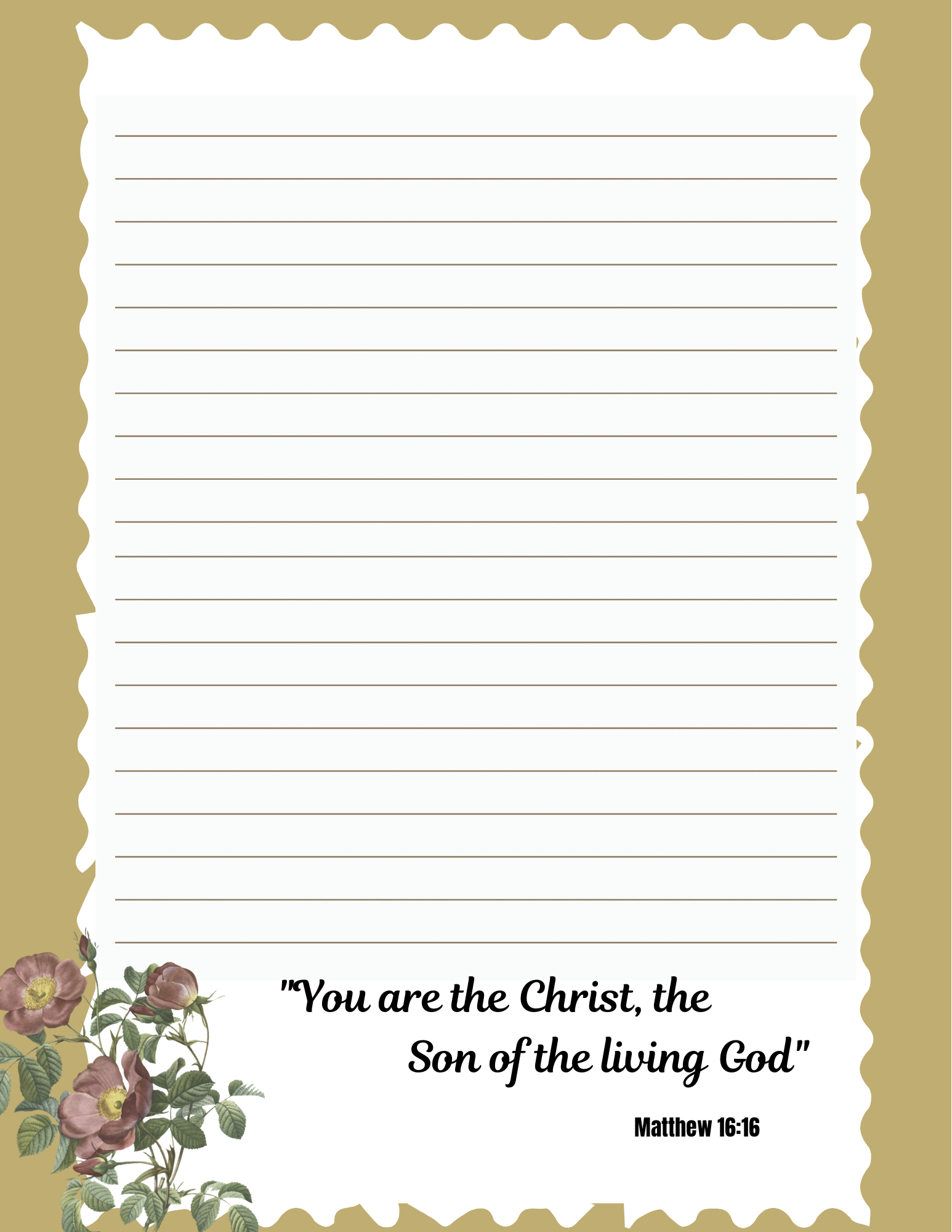 JW Letter Writing Stationery/You Are Christ/Mt: