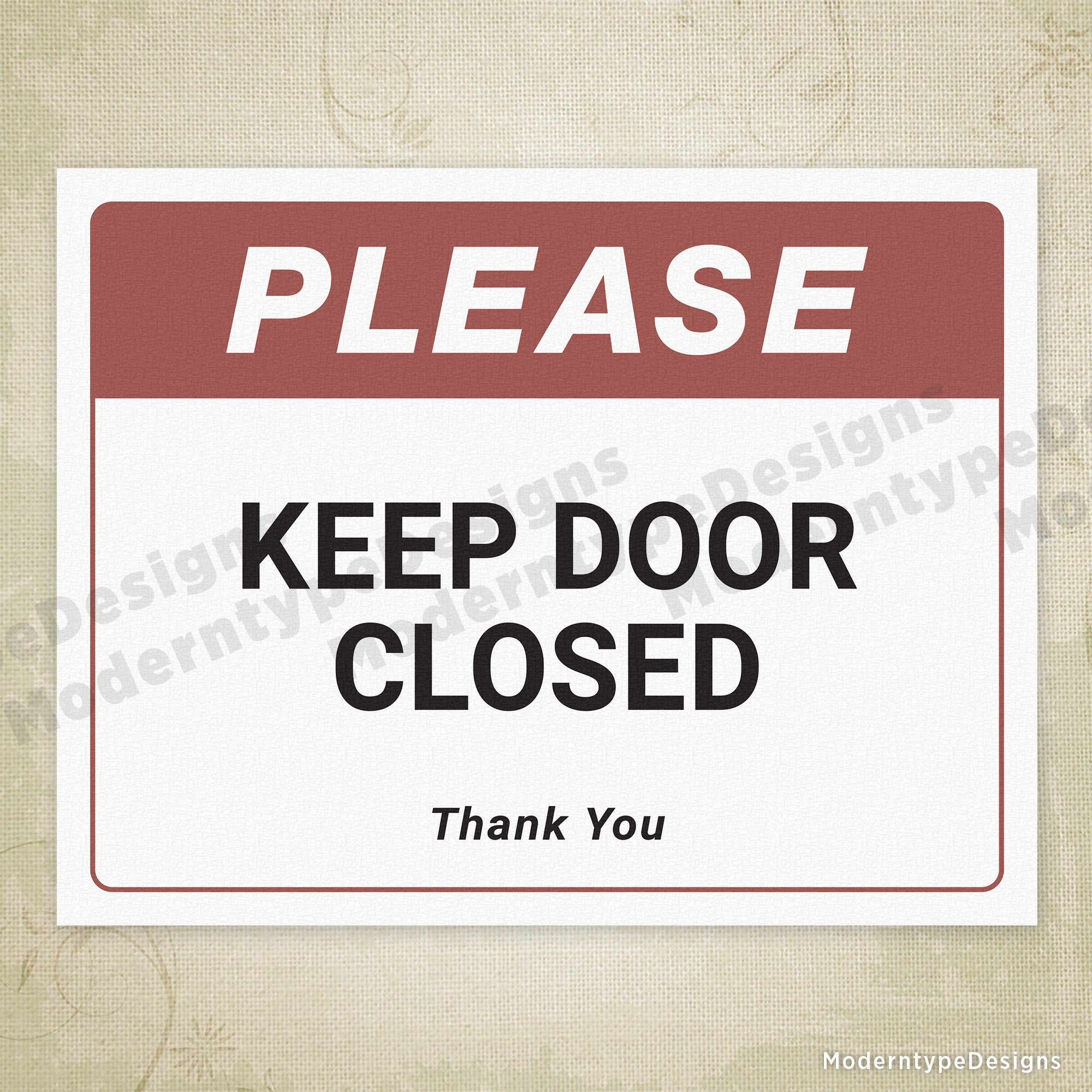 Keep Door Closed Printable Sign Keep Door Closed Printable Sign